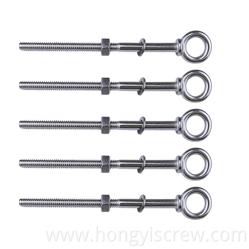 Eye Bolt With Nut Stainless Steel Galvanized Long Lifting Ring Bolt OEM Stock Support